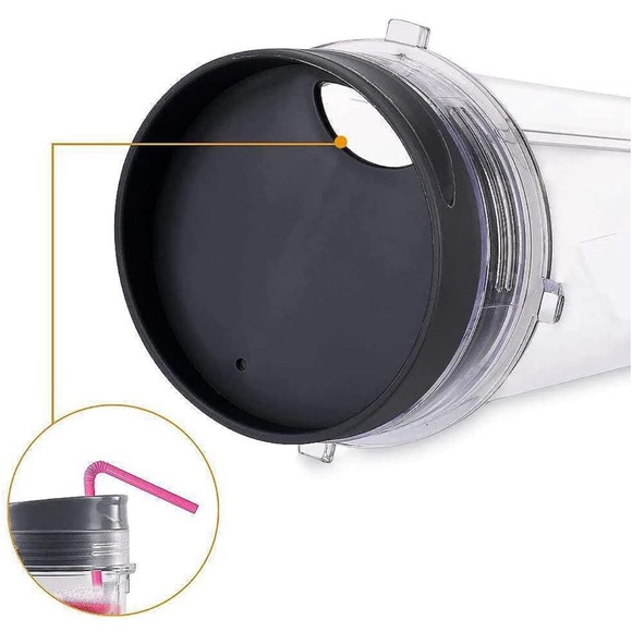 Universal 16 OZ Blender Flip Top to-go Seal Cup Lid Replacement Cups - Picture 4 of 11